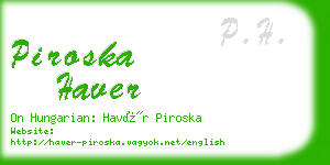 piroska haver business card